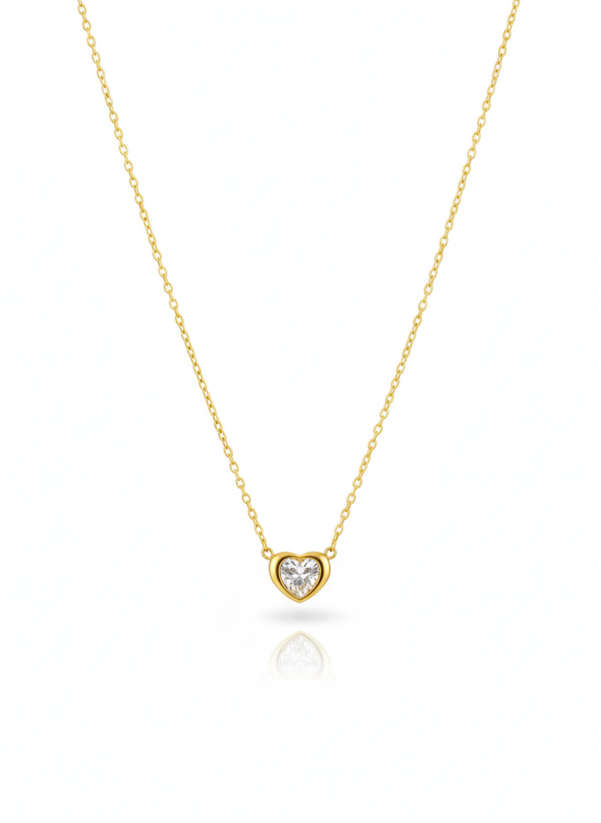 DAINTY GOLD HEART NECKLACE