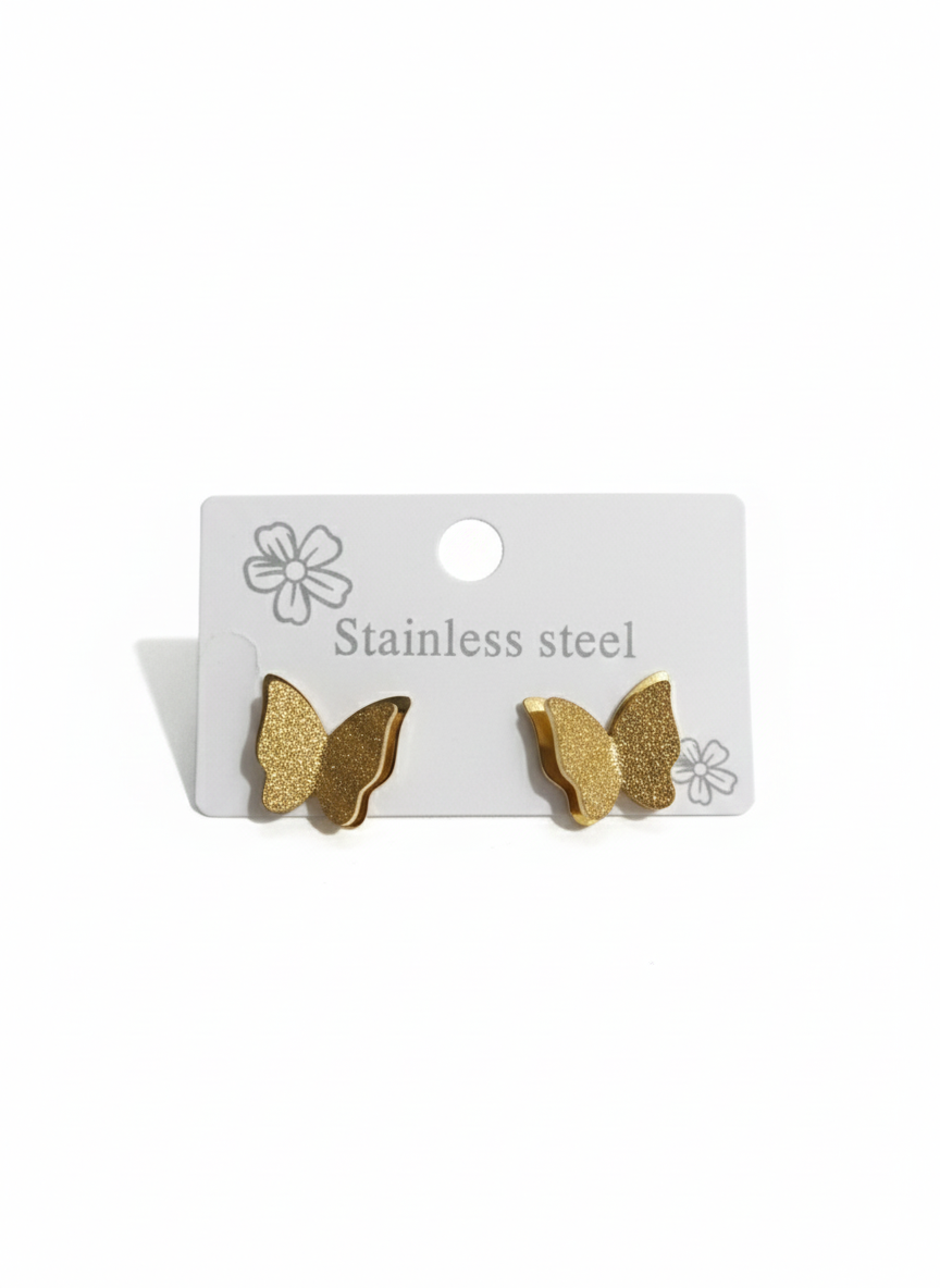 GOLD BUTTERFLY STUDS
