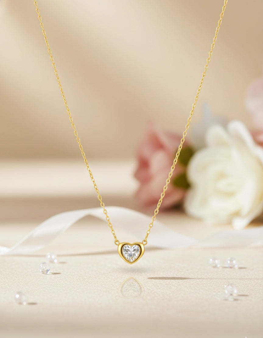 DAINTY GOLD HEART NECKLACE