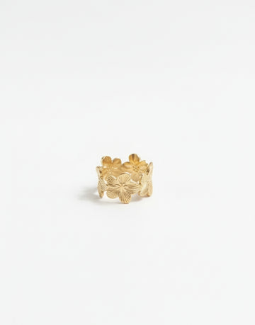 GOLD FLOWER RING