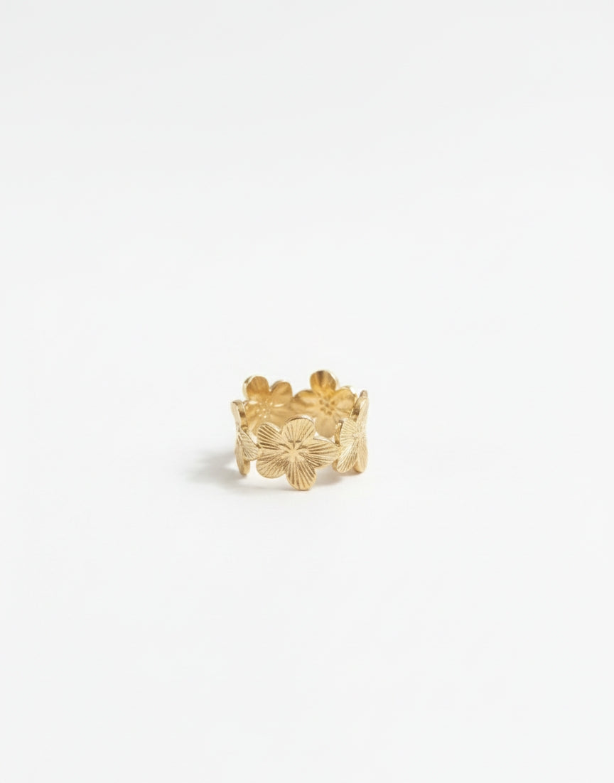 GOLD FLOWER RING