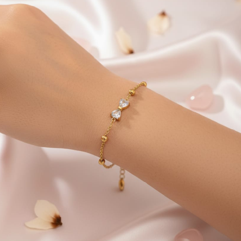 DAINTY BOW CHARM BRACELET