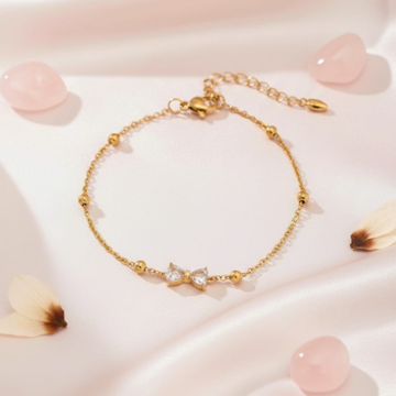 DAINTY BOW CHARM BRACELET