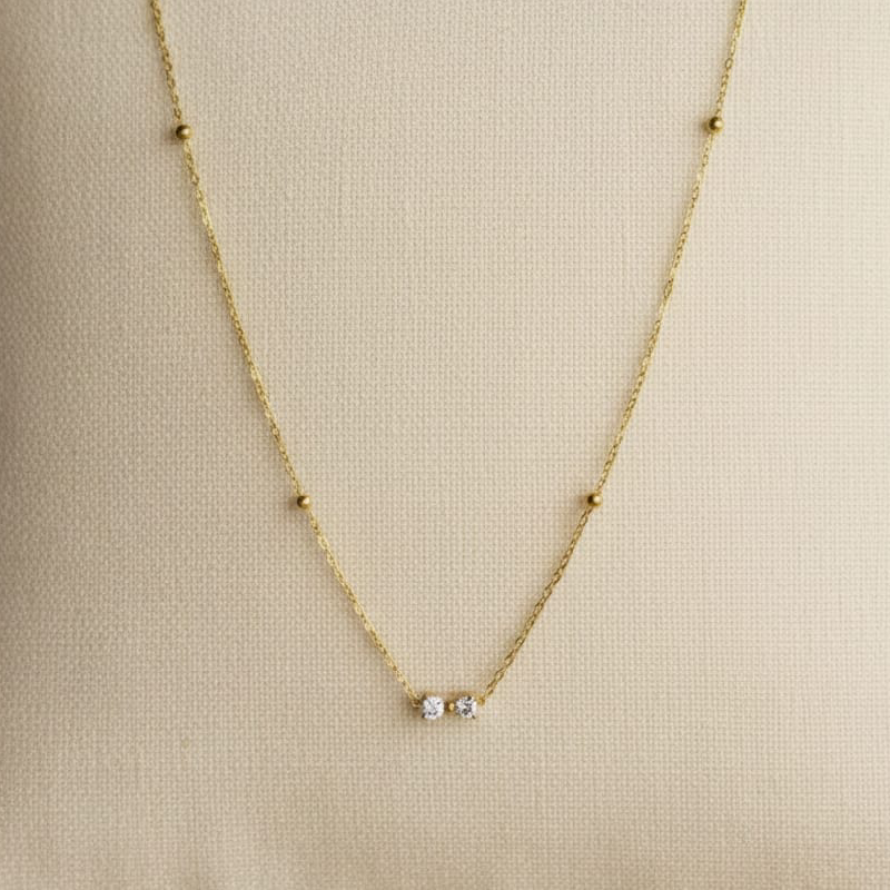 DAINTY DUO DIAMOMD NECKLACE
