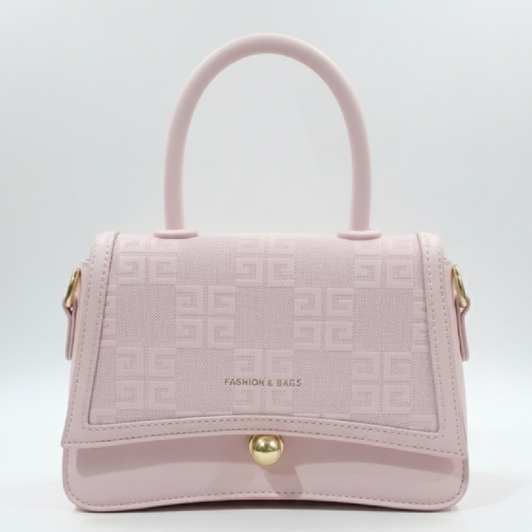 CONTRAST PATTERN FLAP BAG