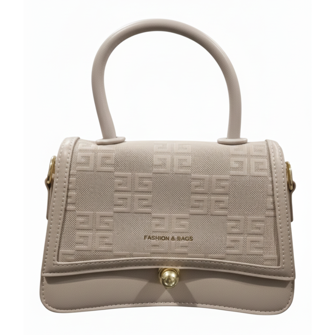 CONTRAST PATTERN FLAP BAG