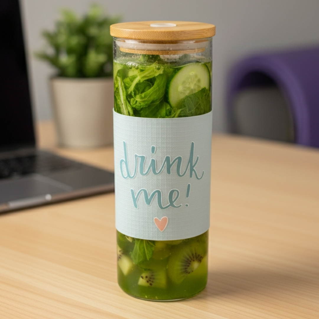 BAMBOO LID GLASS TUMBLER