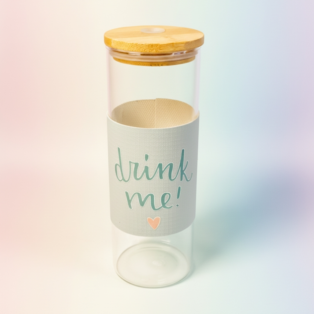 BAMBOO LID GLASS TUMBLER