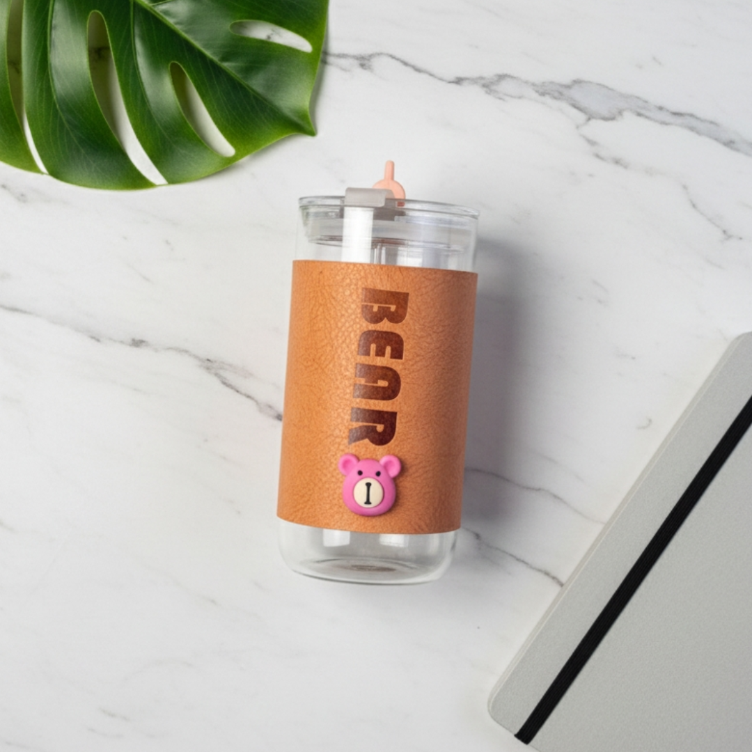 BEAR SLEEVE GLASS TUMBLER