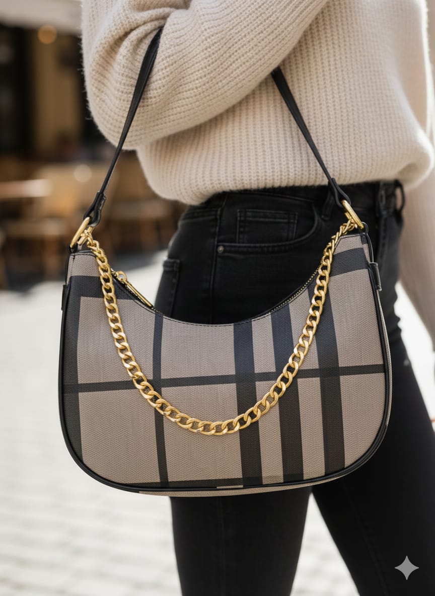 TEXTURED SHOULDER BAG